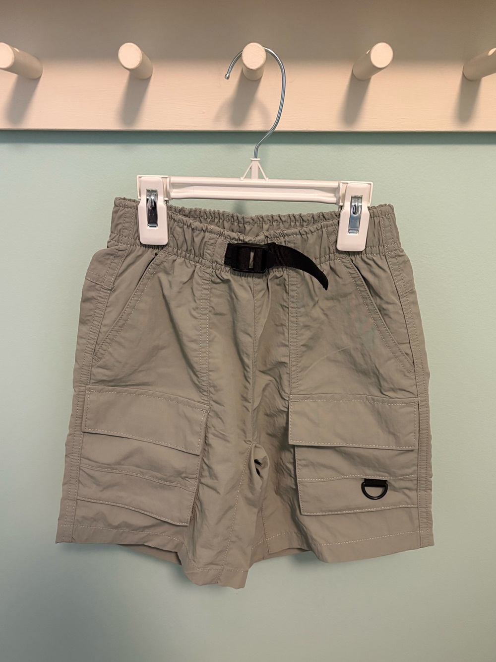 Zara Elastic Waist Cargo Shorts with Utility Belt